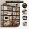 5 Tier Wire Shelving Garage Shelving Heavy Duty Adjustable Garage Shelves, Storage Rack, Basement Pantry Utility Storage Shelves - 2 of 4