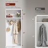 4-in-1 Hall Tree with Bench and Shoe Storage - 74" Tall Entryway Furniture with Top Shelf and 4 Metal Hooks, Coat Rack Cabinet Organizer - 4 of 4