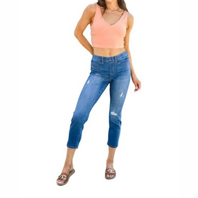 Women's Mid-Rise Destroyed friend Jeggings - Judy Blue