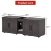 MDF & PB Hidden Cat Litter Cabinet – Double Cage Design, Multi-Use as Litter Box Enclosure, Cat House & Cat Furniture - 4 of 4