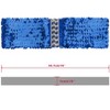 INSPIRE CHIC Women's Elastic Interlocking Buckle Sequin Waist Belt - 3 of 4