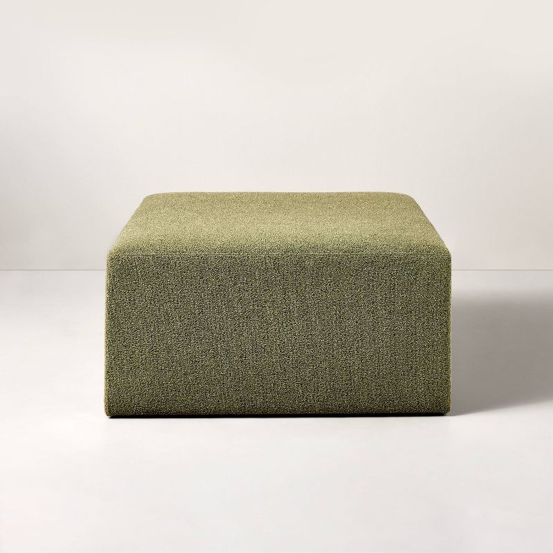 Boucle Upholstered Square Cocktail Ottoman - Hearth & Hand™ with Magnolia, 4 of 14