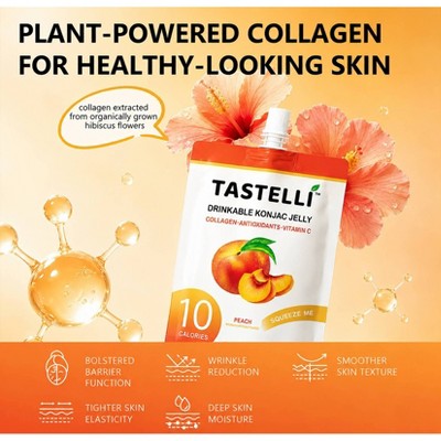 TASTELLI Konjac Jelly Peach Pouches - 20.28 fl oz/4ct