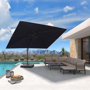 PURPLE LEAF Cantilever Telescopic Umbrella for Swimming Pool, Patio, Porch, Garden - 1 of 1