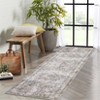 Indoor Soft Vintage Flower Area Rugs for Living Room Bedroom Washable Low Pile Non Slip Carpet Retro Distressed Rug Room Decor - 3 of 4