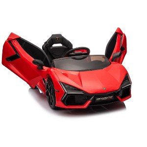 Orange 12V Ride On Car for Kids, Electric Vehicle, Car Toy for Boys & Girls, with Bluetooth, USB, Music, Remote Control, Headlight - 1 of 4