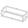 Trini Coffee Table with Glass Top and Shelf Black Nickel - Coaster - 4 of 4