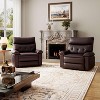 Manual Recliner Chair for Living Room, 360 Degree Swivel Massage Recliner Chair with Remote Control, PU Leather Lounge Chair with Side Pocket - 3 of 4