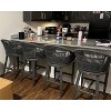 PURPLE LEAF Outdoor Bar Stools Set of 2 Patio Metal Modern Wicker Bar Chairs Woven Aluminum Barstools - 3 of 4