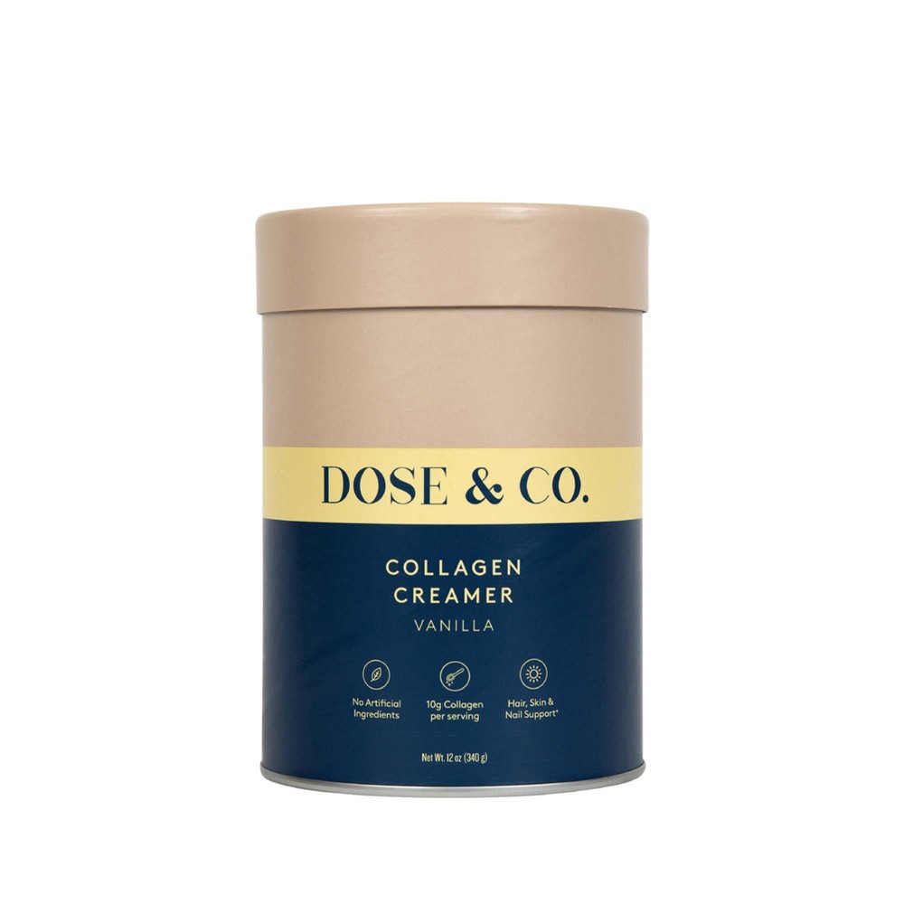 Dose & Co Collagen Powder Creamer  Creamy Vanilla  340g (12oz)