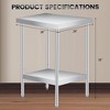 Stainless Steel Table, 2 Tier Small Commercial Kitchen Prep Table , Adjustable Storage Shelf, Glooves & Dishcloth, for Home Restaurant Kitchen - 4 of 4