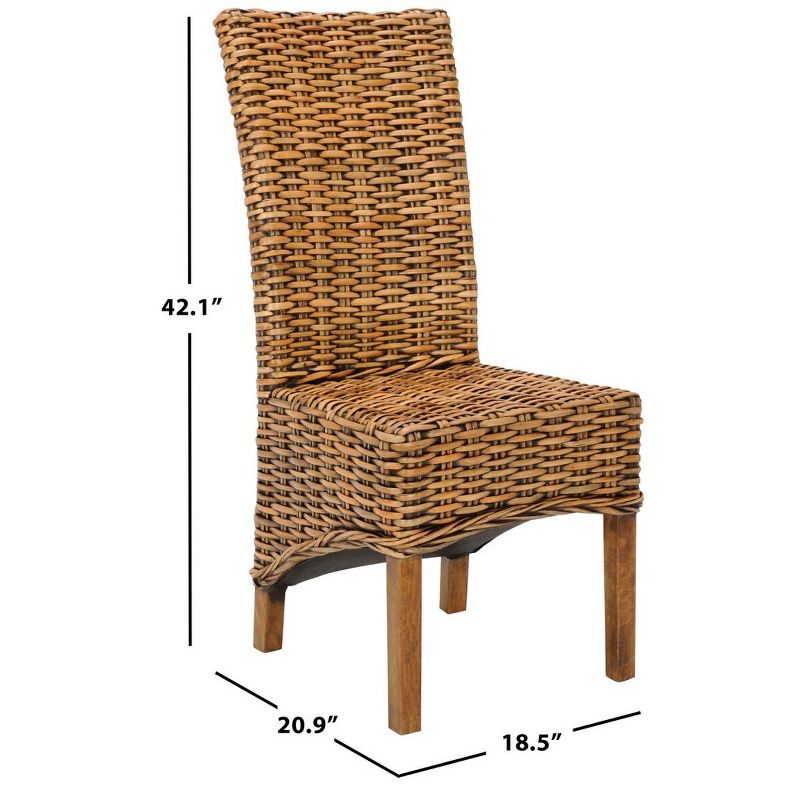 Isla Dining Chair (Set of 2) - Brown - Safavieh, 5 of 6