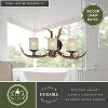 VAXCEL Yoho Bronze Rustic Antler Bathroom Wall Light Fixture - 4 of 4
