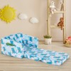 Tangkula 2-in-1 Convertible Kids Sofa Flip Open Couch w/Sturdy Sponge Construction&Velvet Fabric Light Blue - 2 of 4
