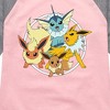 Girls' - Pokémon - Eevee Group Shirt Tail Raglan Graphic T-shirt - 2 of 4