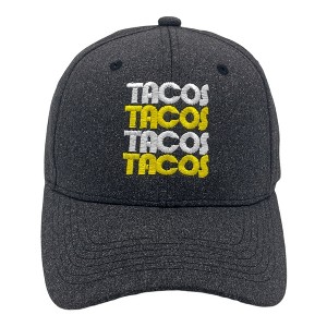 Tacos Tacos Tacos Hat Funny Retro Food Graphic Cap - Crazy Dog - 1 of 4