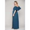 Hello Miz Women's Off Shoulder Ruffle Maternity Maxi Dress - 3 of 4