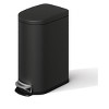 Acekool 2.6 Gallon Stainless Steel Bathroom Trash Can with Soft-Close Lid, Step-On Pedal, Inner Bucket & Rear Handle, Black - 2 of 4