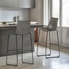 Dovelina 29" Modern PU Leather Barstool Counter Stool Set of 2 - 2 of 4