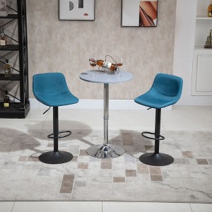 NicBex Adjustable Height Bar Stools Set of 2,Swivel Counter Stools with Backrest,Barstools with Metal Frame,Stools for Kitchen Counter,Island,Bar - 1 of 4