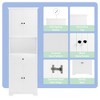 Tall Bathroom Storage Cabinet with 4 Doors, 1 Drawer, Open Shelf & Adjustable Storage, Anti-Tip Design, Black, 16.1" Wide - 4 of 4