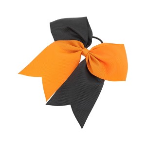 Unique Bargains Women's Fashion Two-Color Bow Hair Elastics 1 Pc - 1 of 4