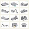 TopComfy Sectional Sofas 8-Piece Modular Kids Play Sofa Convertible Multi-Purpose Couch for Playroom and Bedroom, Grey, 56"*28"*18" - 4 of 4