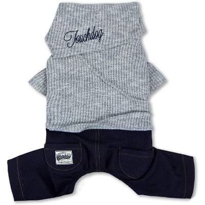 Touchdog Vogue Neck-wrap Sweater And Denim Pant Outfit : Target