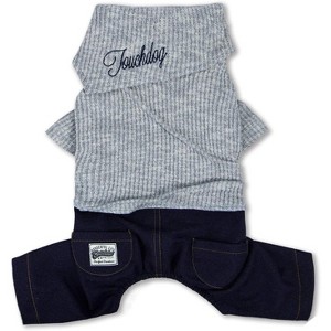 Touchdog  Vogue Neck-Wrap Sweater and Denim Pant Outfit - 1 of 1