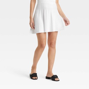 Women's Pleated Mini Sweater Skirt - A New Day™ - 1 of 3