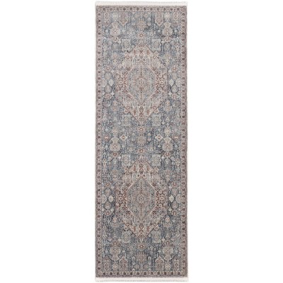 Marquette Transitional Medallion Blue/Ivory Area Rug