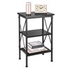 VECELO Modern X-Design Nightstand, End/Side Table with 3 Storage Shelves for Bedroom or Living Room - 2 of 4