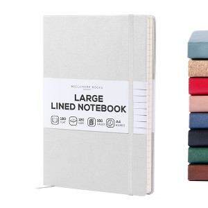 Ruled Journal Notebook, A4 8.5 x 11.5 inch 160 Lined Pages, Hardcover Leather Writing Journals for Women, Men, 120 GSM Thick Paper, Gifts Box Included - 1 of 4