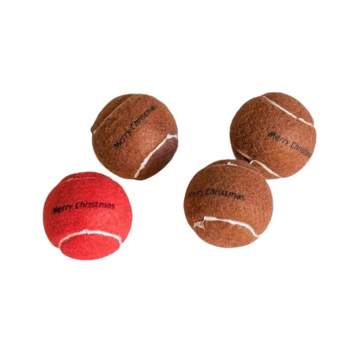 Midlee Red Nose Christmas Dog Tennis Balls (Standard)