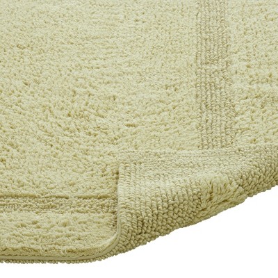 Luxurious Sage Cotton Tufted Reversible Bath Rug Set