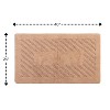 Knightbridge Diagonal Racetrack 100% Cotton Reversible Bath Rug Natural - 2 of 4