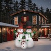 Snowman Family Multicolor Fabric 8 ft 8 ft Snowman Family - 3 of 4