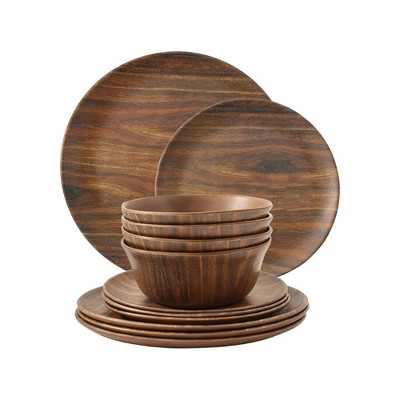 Nebula Vortex Wood Grain Pattern Dinnerware Collection