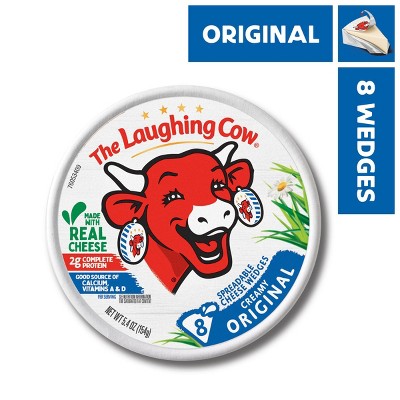 The Laughing Cow Original Creamy Swiss Spreadable Cheese Wedges - 5.4oz/8ct