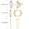 Gold Earrings for Women, 14k Gold Plated Dangle Huggie Earrings for Women Trendy Dainty Gold Hoop Earring Stacks - 4 of 4