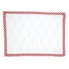 Saro Lifestyle Candy Cane Placemat, 14"x20" Oblong, Red (Set of 4) - 2 of 4