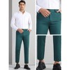 INSPIRE CHIC Men's Classic Fit Solid Stretch Flat Front Expandable Waist Work Business Pants - image 4 of 4