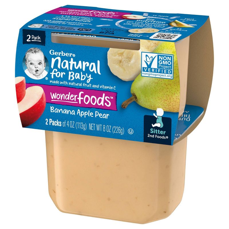 Gerber Sitter 2nd Foods Banana Apple Pear Baby Meals - 2ct/8oz, 5 of 7