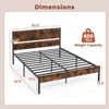 Infans Queen Size Bed Frame w/ Wooden Headboard Under-Bed Storage No Box Spring Needed - 2 of 4