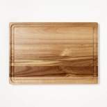 14"x20" Acacia Wood Carving Board with Juice Groove Natural - Figmint™