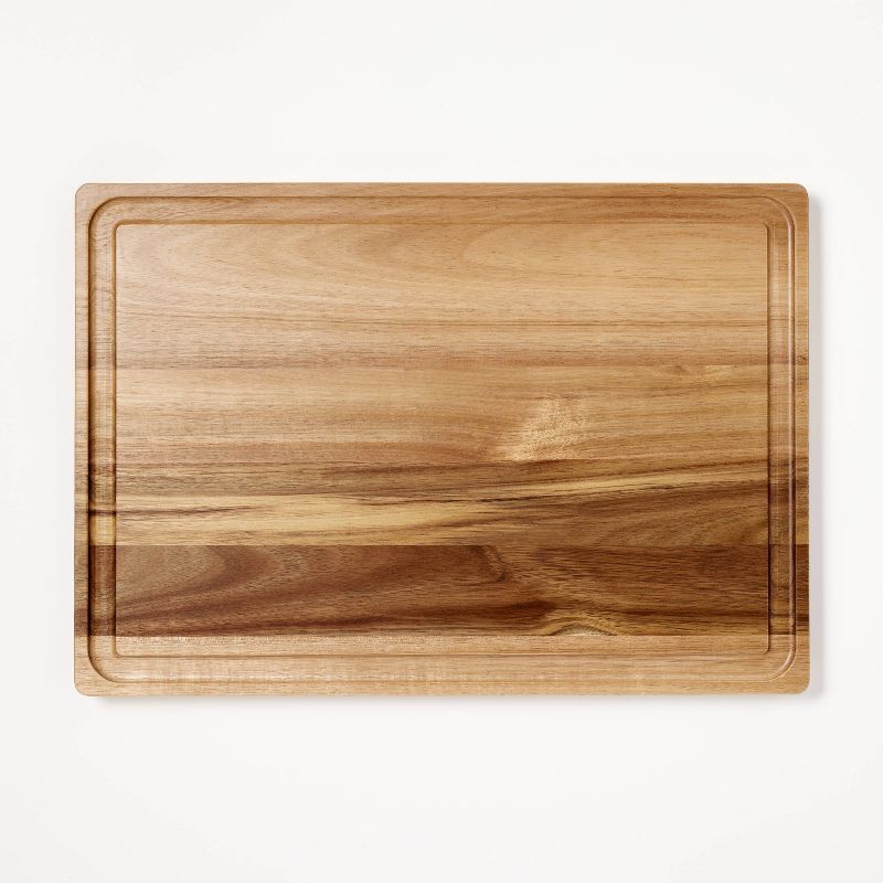 14&#34;x20&#34; Acacia Wood Carving Board with Juice Groove Natural - Figmint&#8482;, 1 of 6