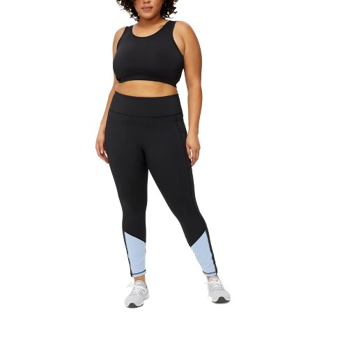 Tomboyx Workout Leggings, 7/8 Length High Waisted Active Yoga Pants With  Pockets For Women, Plus Size Inclusive (xs-6x) Black/ice Cap Medium : Target