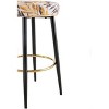 CAVINAS 24"Counter Height Bar Stools with Faux Leather Upholstery,Set of 2,Modern Counter Stools,Chic Barstools for Kitchen Island - 2 of 4