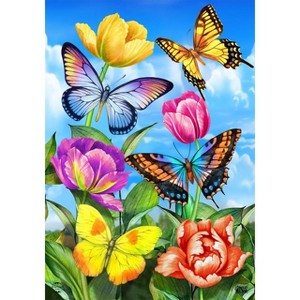 Briarwood Lane Spring Garden Flag 12x18 For Outdoor Butterflies and Tulips For Spring Garden Flag Flags For Outside - 1 of 4