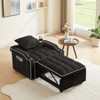 MAYEERTY Convertible Sleeper Chair Sofa Bed Adjustable Pull Out with Pockets for Living Room Bedroom Small Space Black - 3 of 4